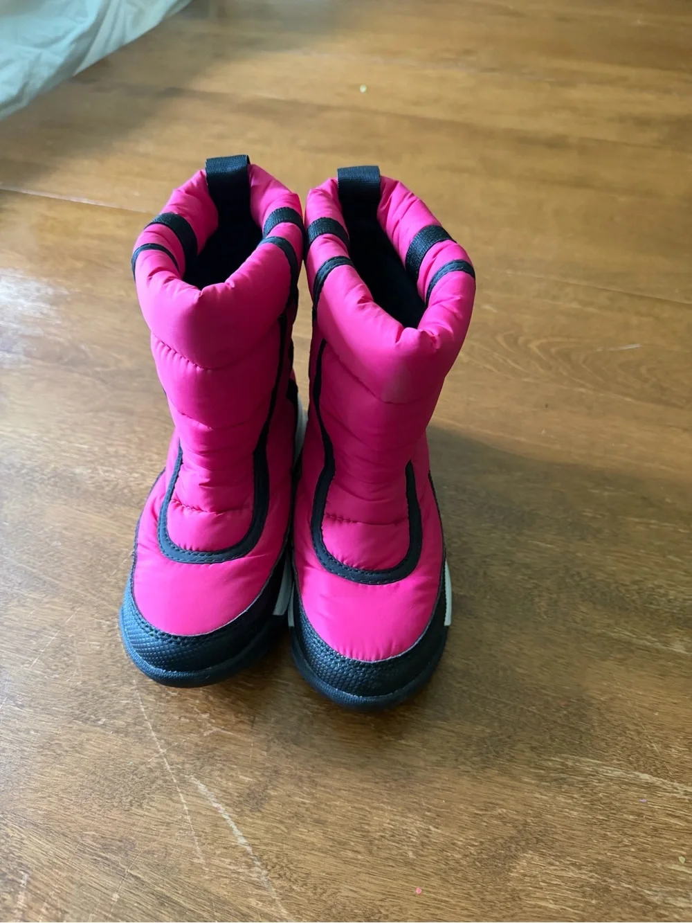 Sorel Kids Bright Pink and Black Snow Boots